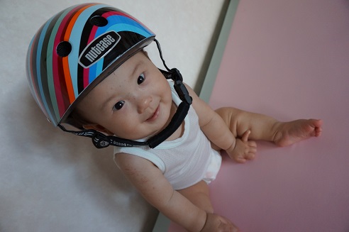 0歳児（10か月）の子ども乗せ自転車のヘルメットどうしよう！？